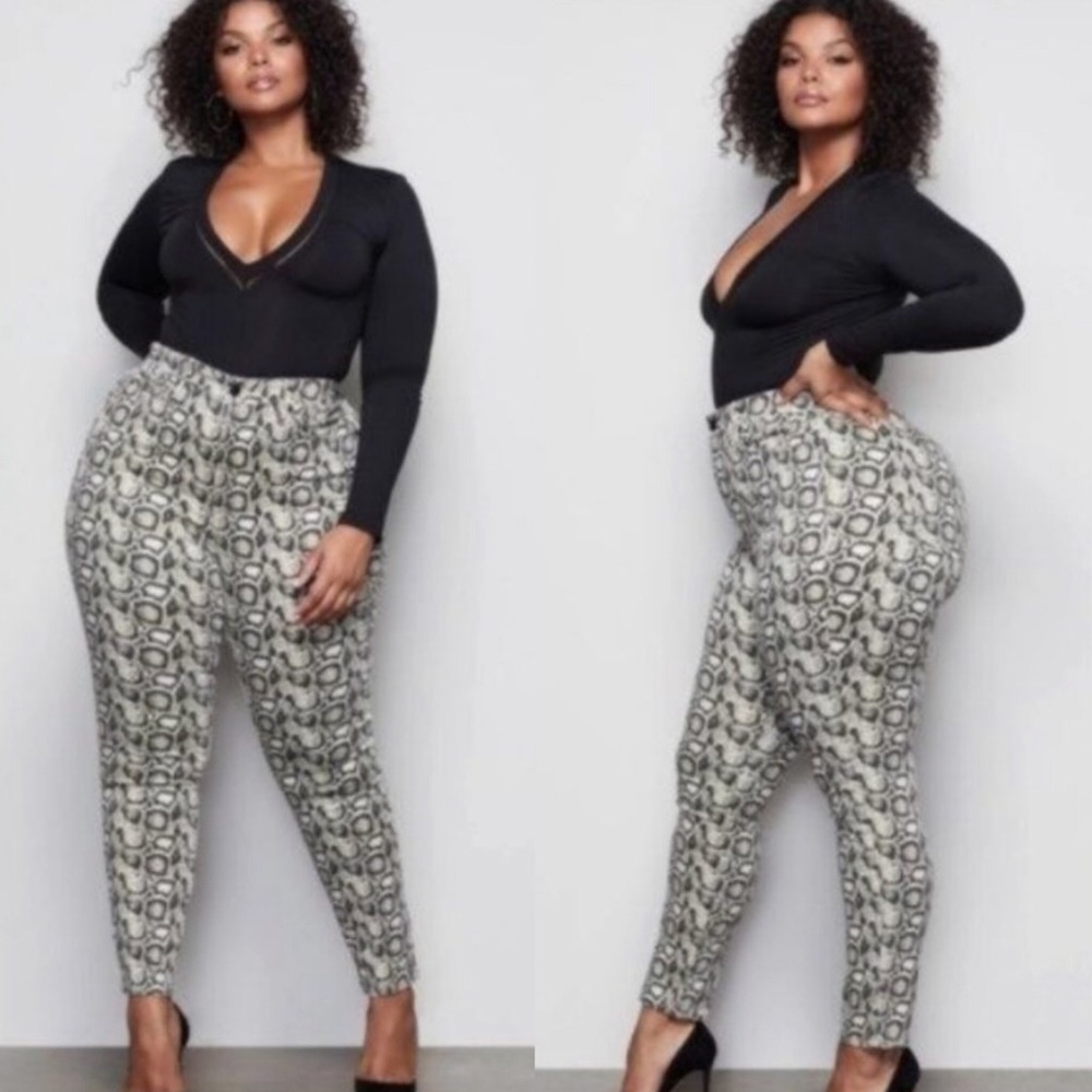 Good American Good Legs Python Snake Skinny Jeans